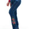 Calça Bootcut Floral Vermelho -BPL646 - Image 3